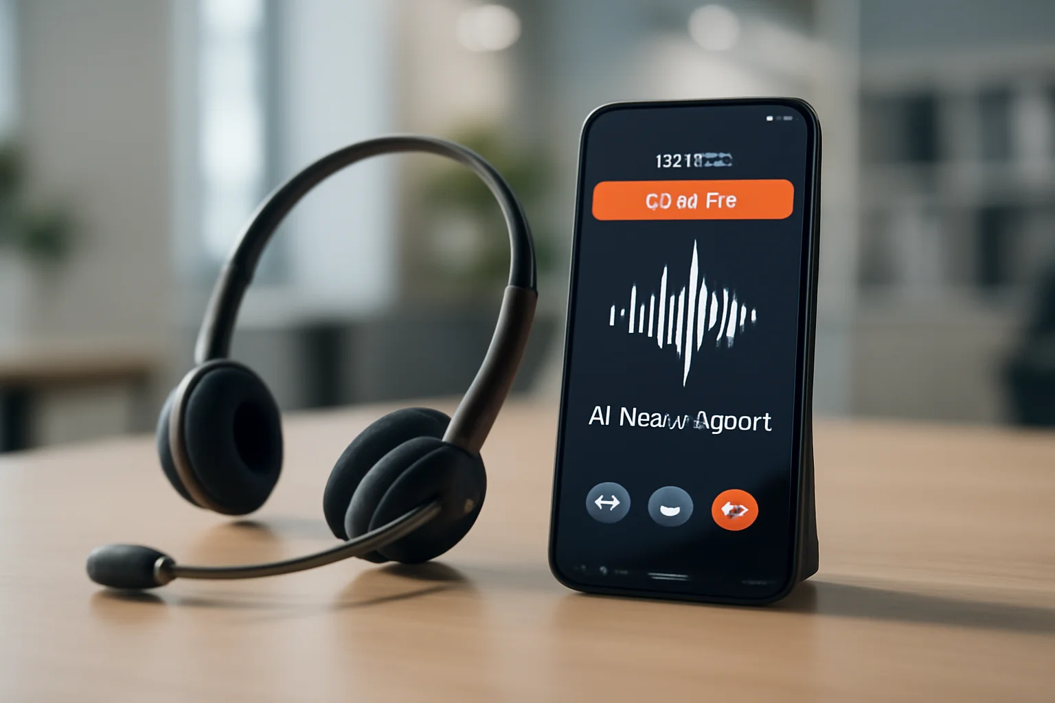 Casque telephone avec interface agent vocal IA en cours appel