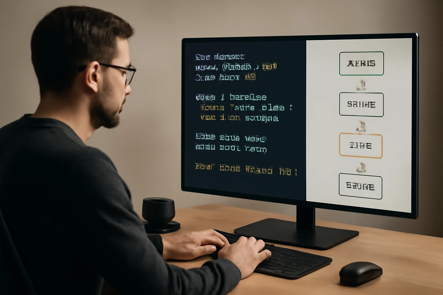 Developpeur creant un agent IA avec LangChain Python